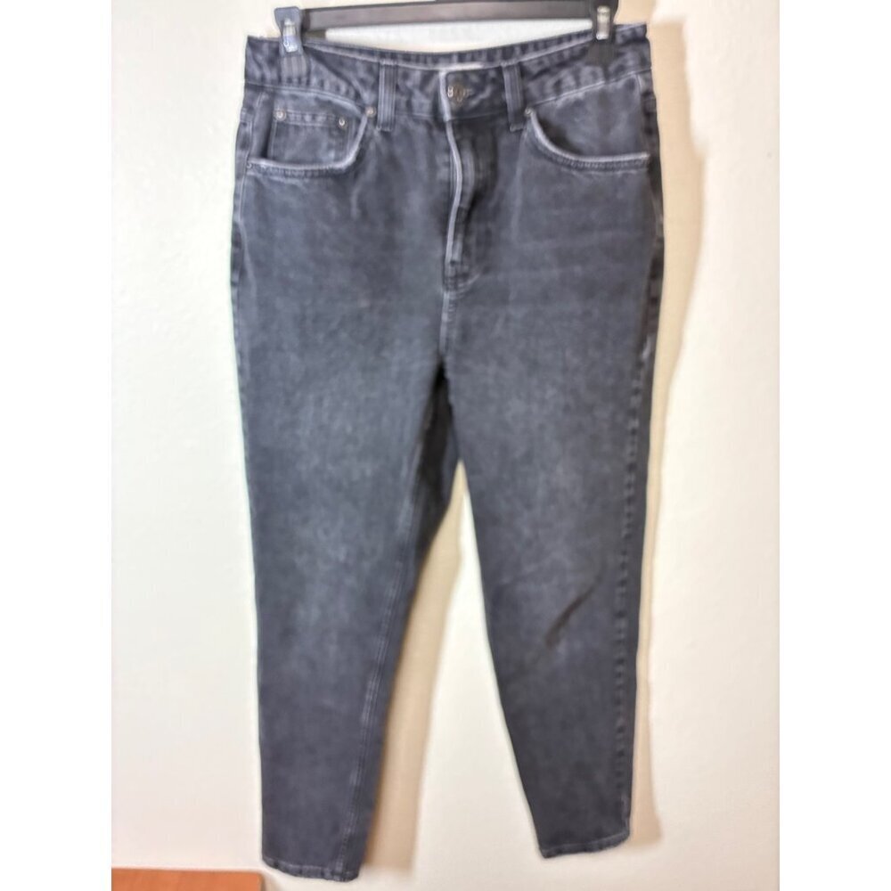 Topshop Moto Mom Denim Jeans Skinny Black Size 28x30 - Picture 1 of 7